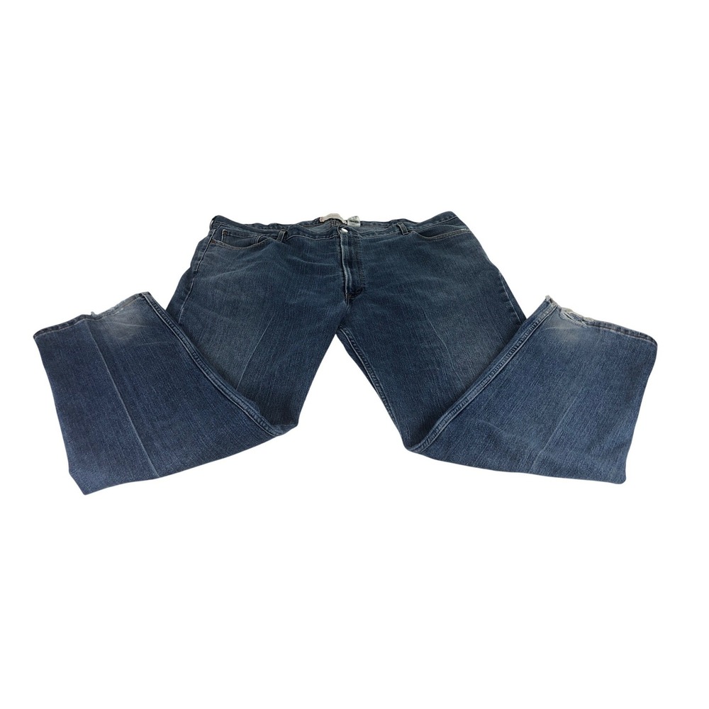 Levi's 550 Mens Jeans Relaxed Fit Blue Denim W50 L32 Workwear Distressed Hem